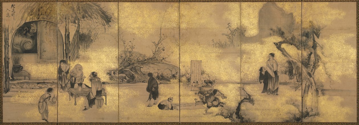 The Eight Immortals of the Wine Cup, late 1700s by Soga Shohaku