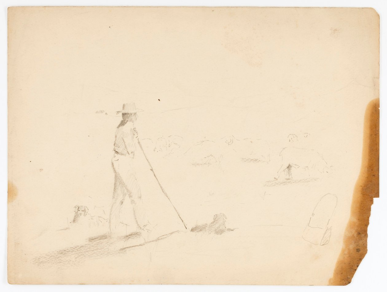 Shepherd and Sheep by Solon H. Borglum