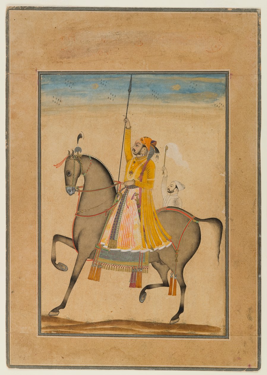 Equestrian Portrait of Maharaja Sujan Singh of Bikaner by Son of Muhammad attr. to Kasam