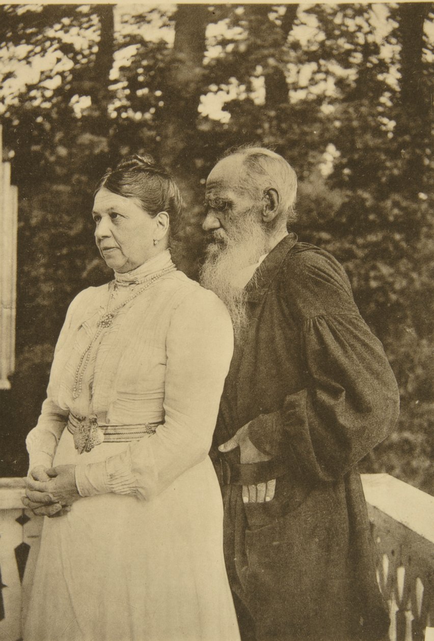 Russian author Leo Tolstoy and his wife, Sophia, Russia, 1890s by Sophia Andreevna Tolstaya