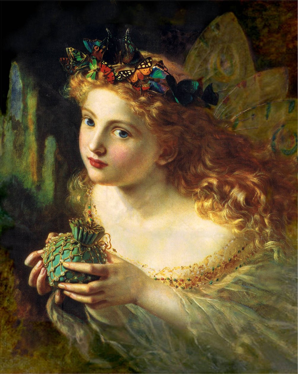 Take the Fair Face of Woman, and Gently Suspending, With Butterflies, Flowers, and Jewels Attending, Thus Your Fairy is Made of Most Beautiful Things by Sophie Gengembre Anderson