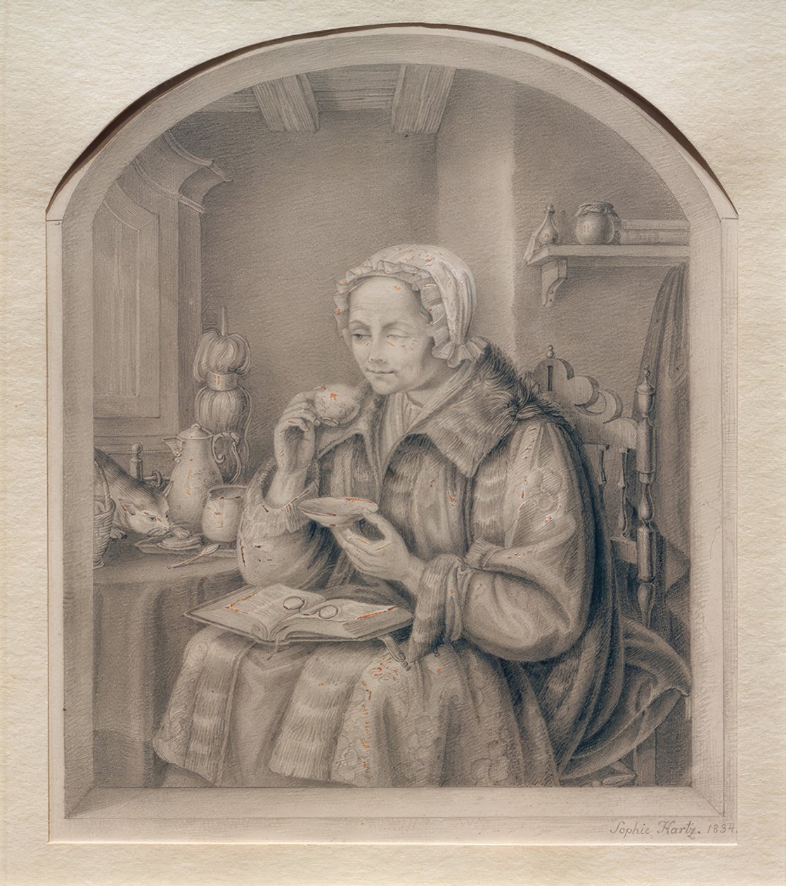 Woman Drinking Coffee by Sophie Hartz