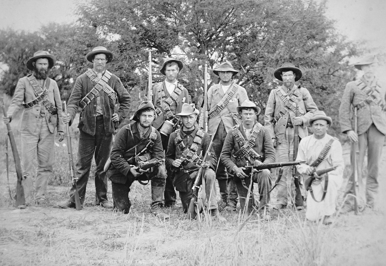 Boer Commandos Armed with the German Mauser Rifle Model 1895 by South African Photographer