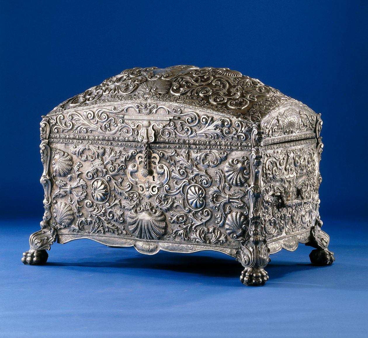 An important Spanish Colonial silver coffer, c.1800 by South American School