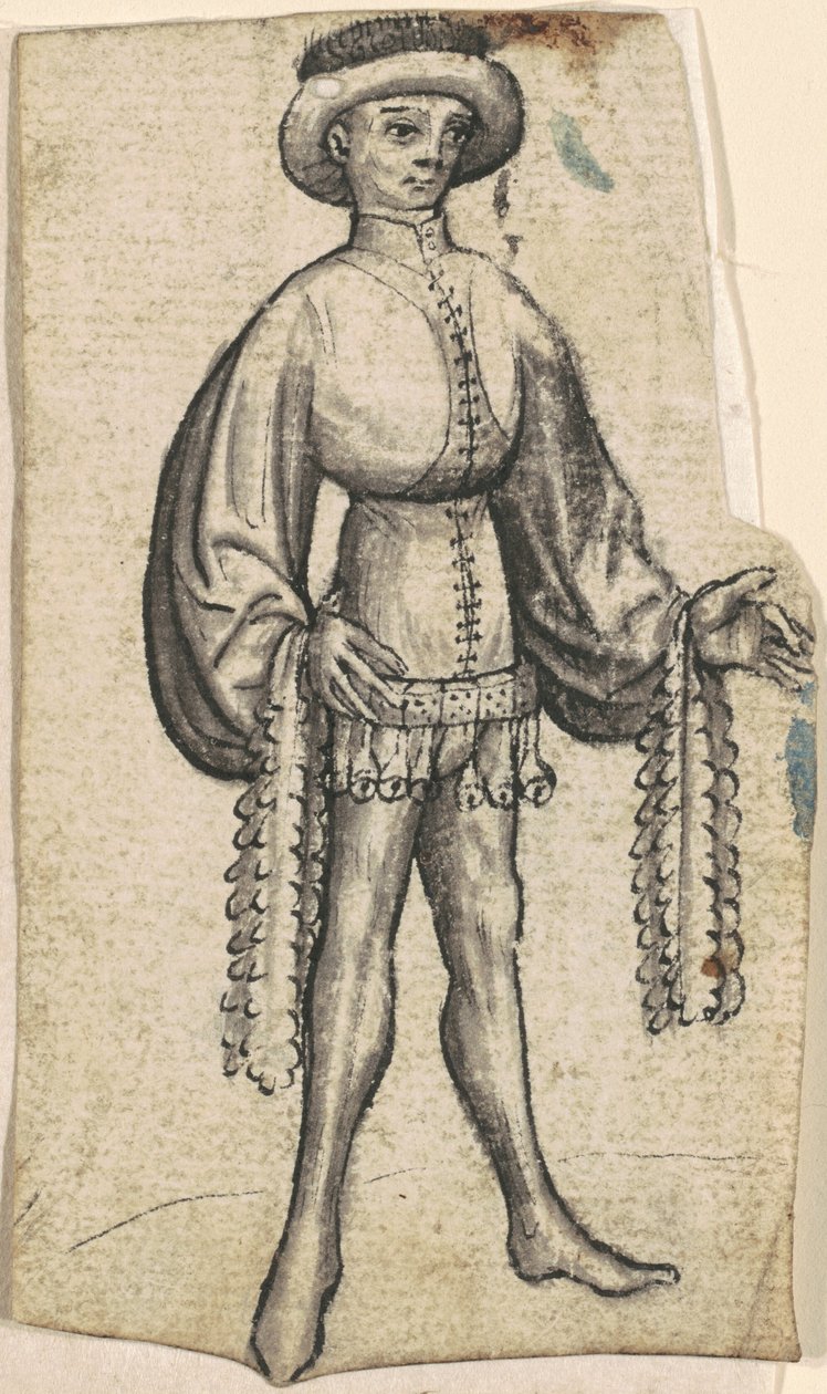 A Standing Courtier by South German 15th Century