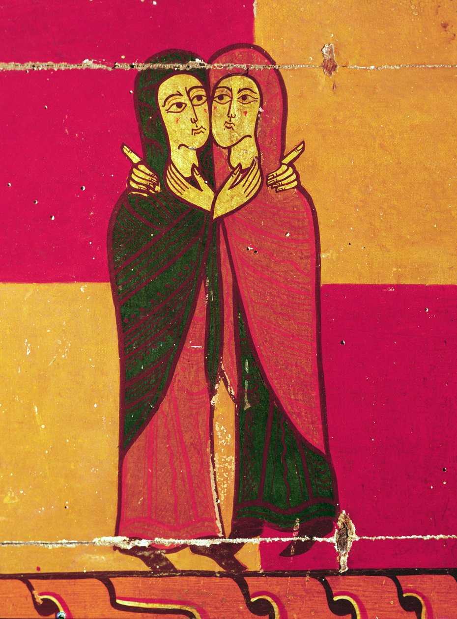 Altarpiece Panel Showing the Visitation by Spanish School
