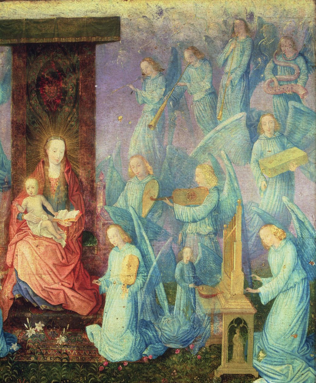 A Concert of Angels (detail) by Spanish School