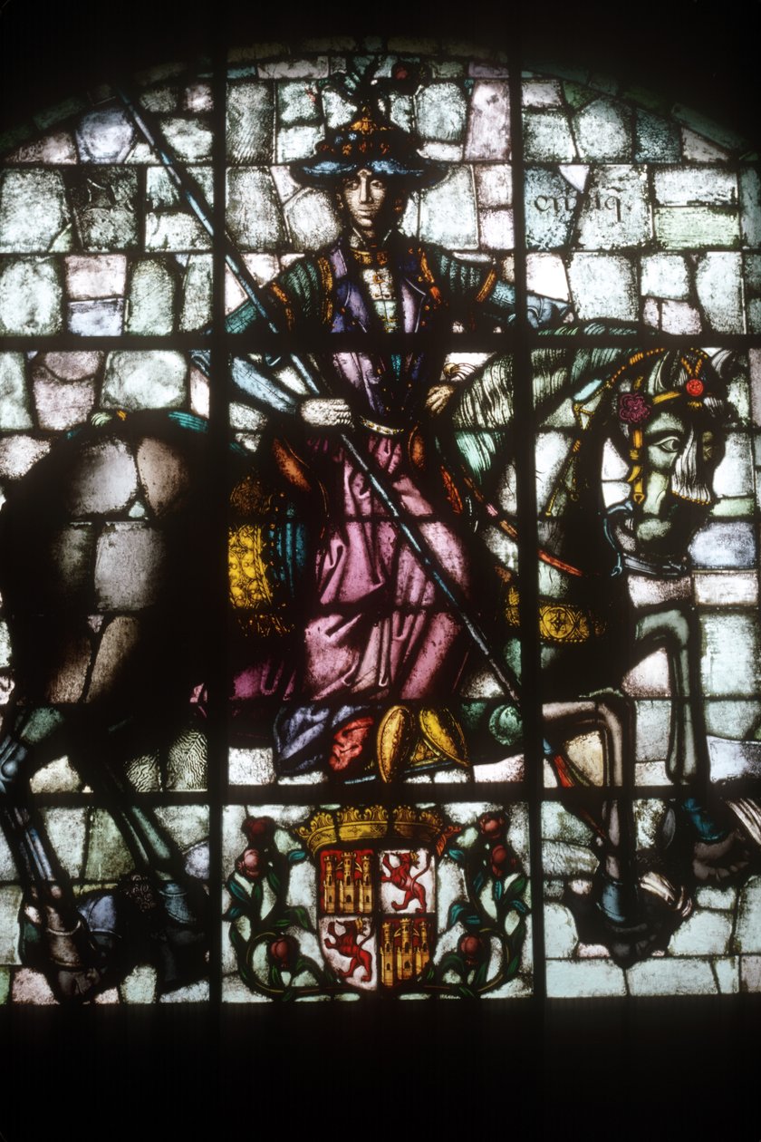 A knight on horseback by Spanish School