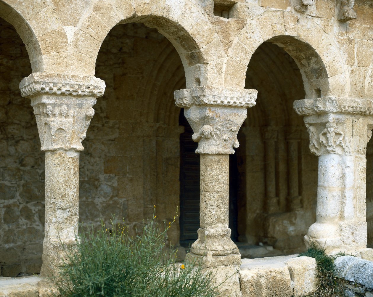 Arcades of the Atrium, Church of St. Michael, San Esteban de Gormaz, Spain, Architecture of the 11th-12th Century by Spanish School