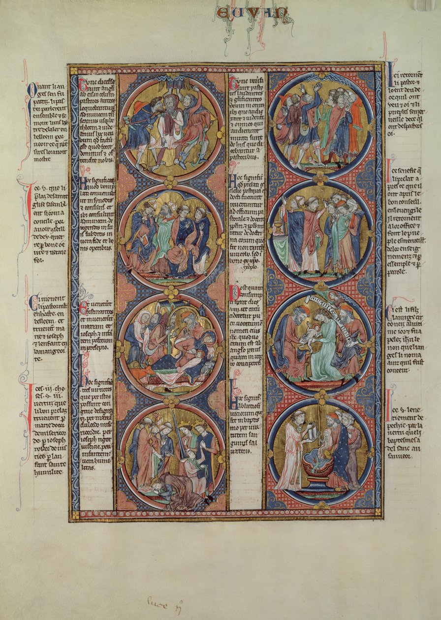Biblia Moralizada de San Luis, Tome II, 7v by Spanish School