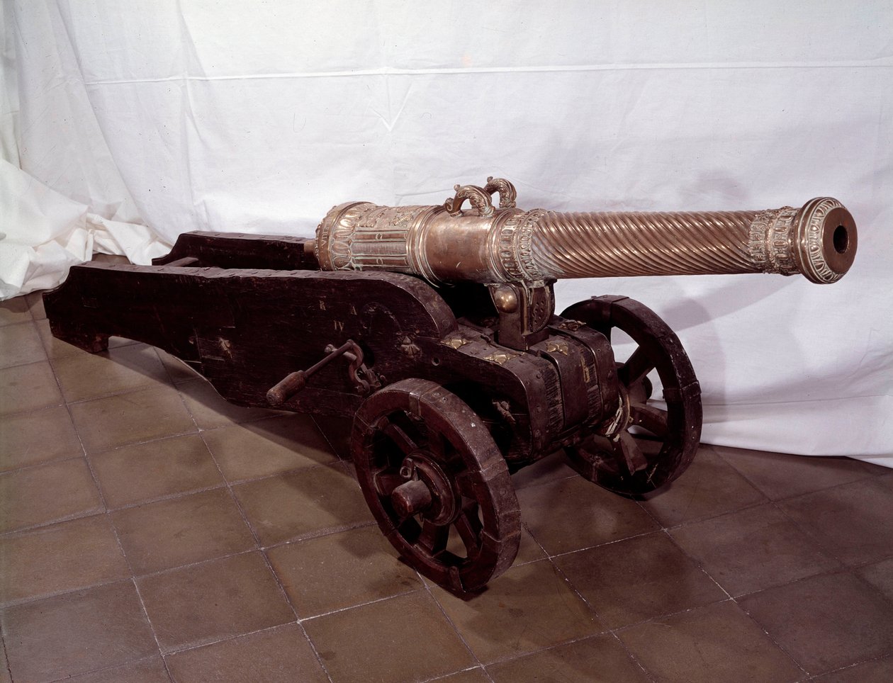 Bronze Canon by Francisco Ballesteros by Spanish School