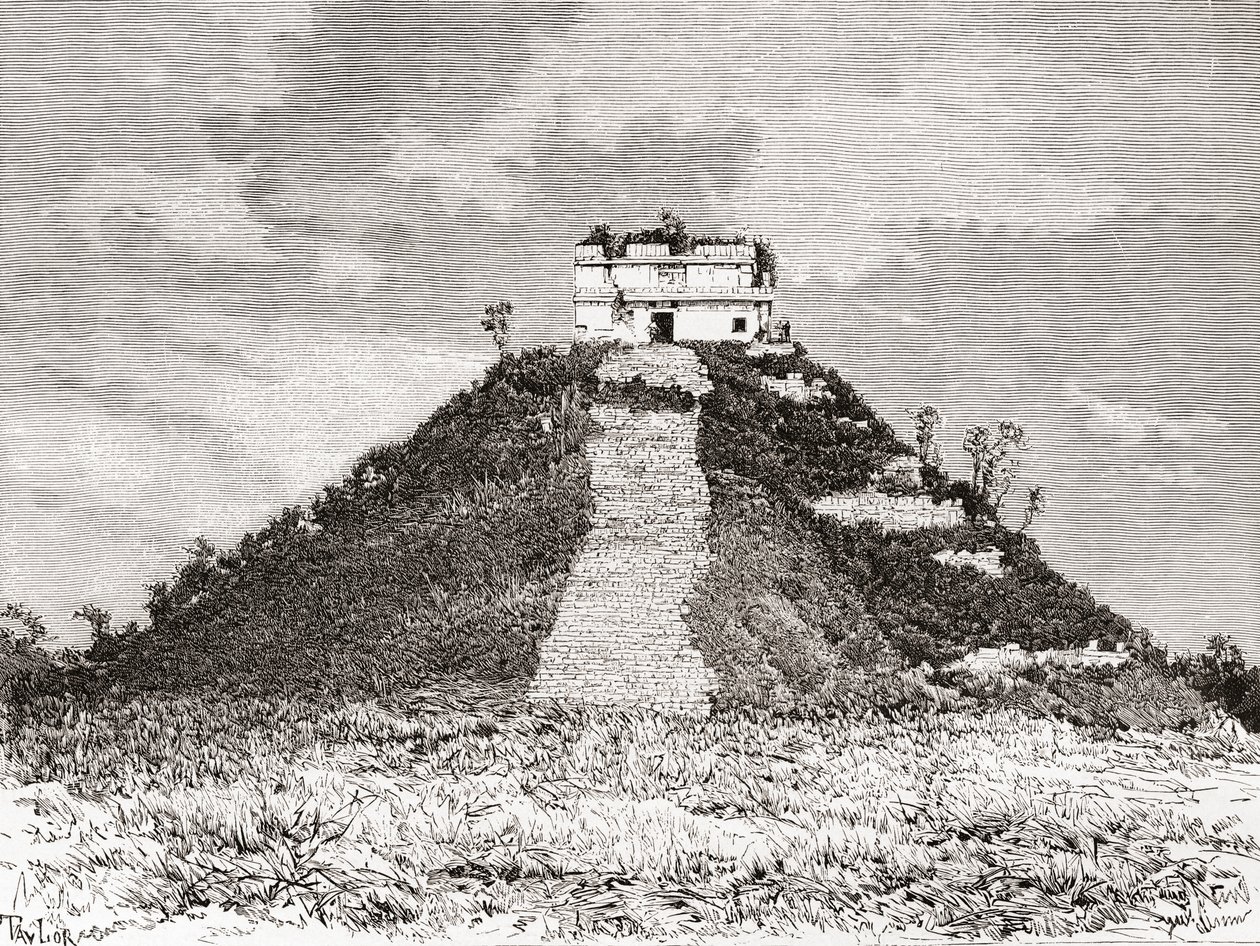 El Castillo at Chichen Itza by Spanish School