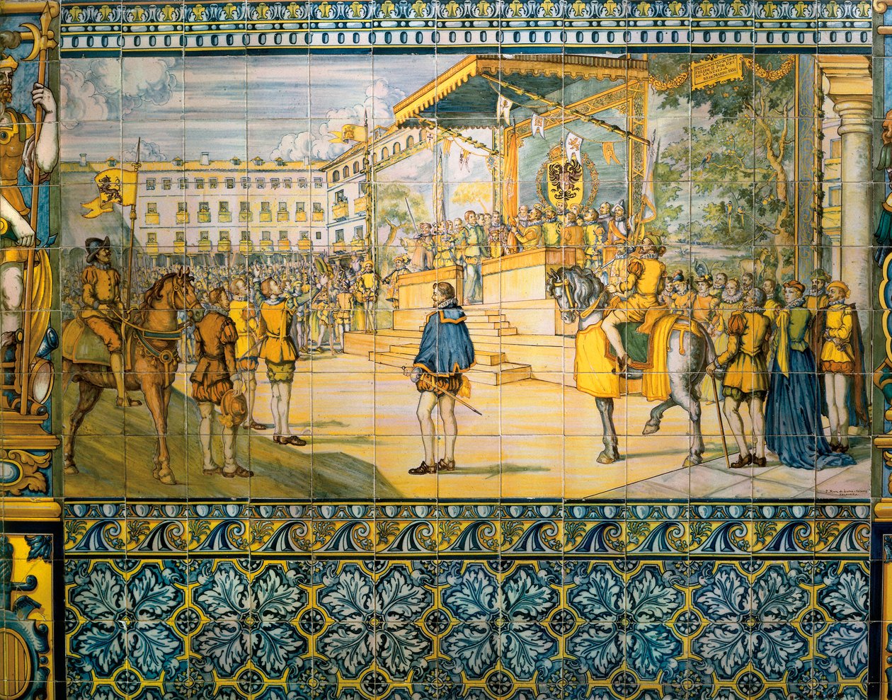 Celebrations in Valladolid in honor of Philip II of Spain in May 1559 by Spanish School