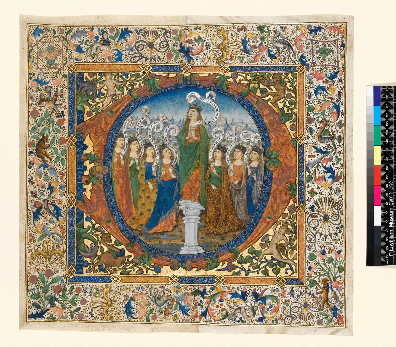 Collage with Historiated Initial and Border from a Choir Psalter, c.1482-1492 by Spanish School