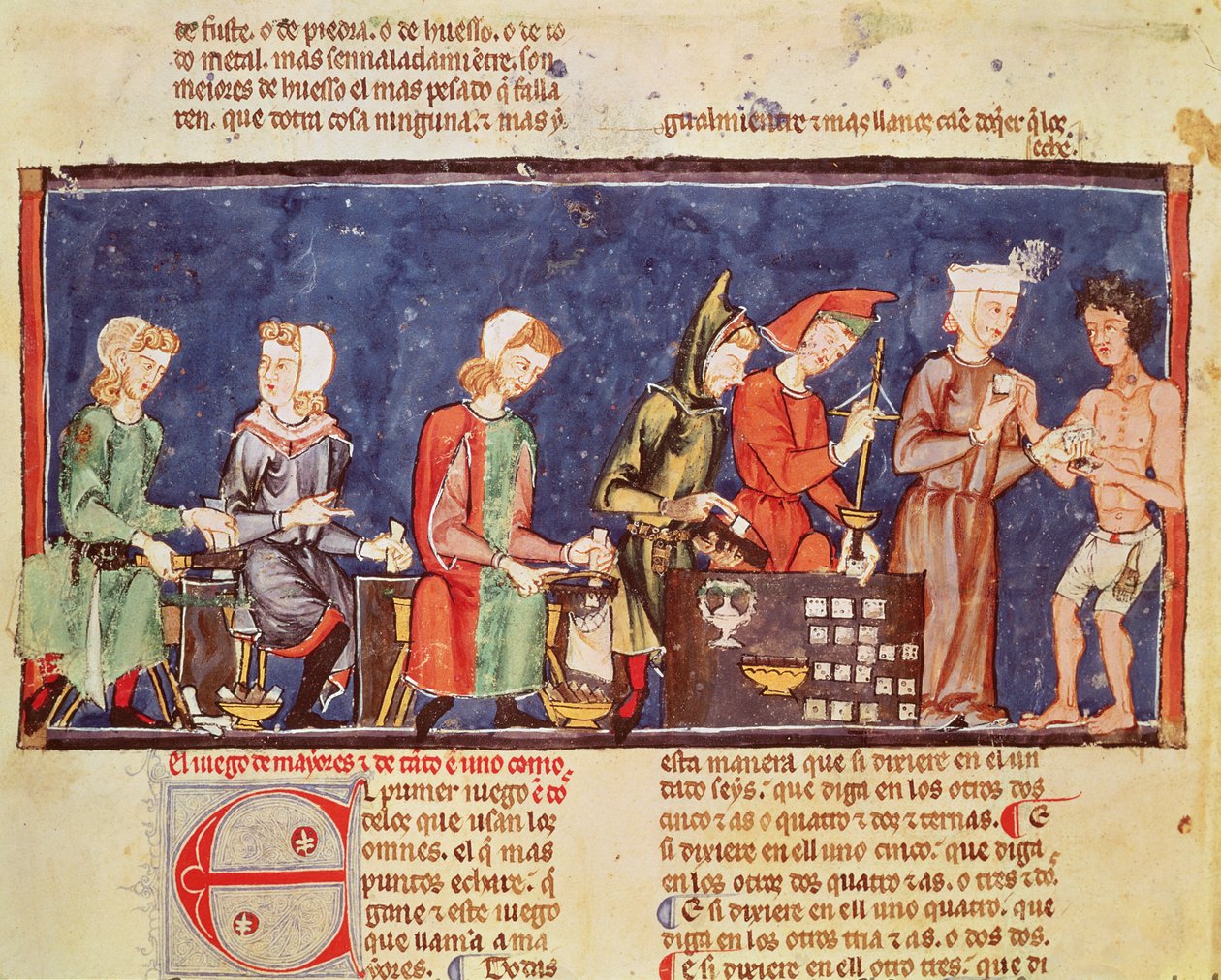 Dice Makers, from the Book of Games, Chess, Dice and Boards, 1282 by Spanish School