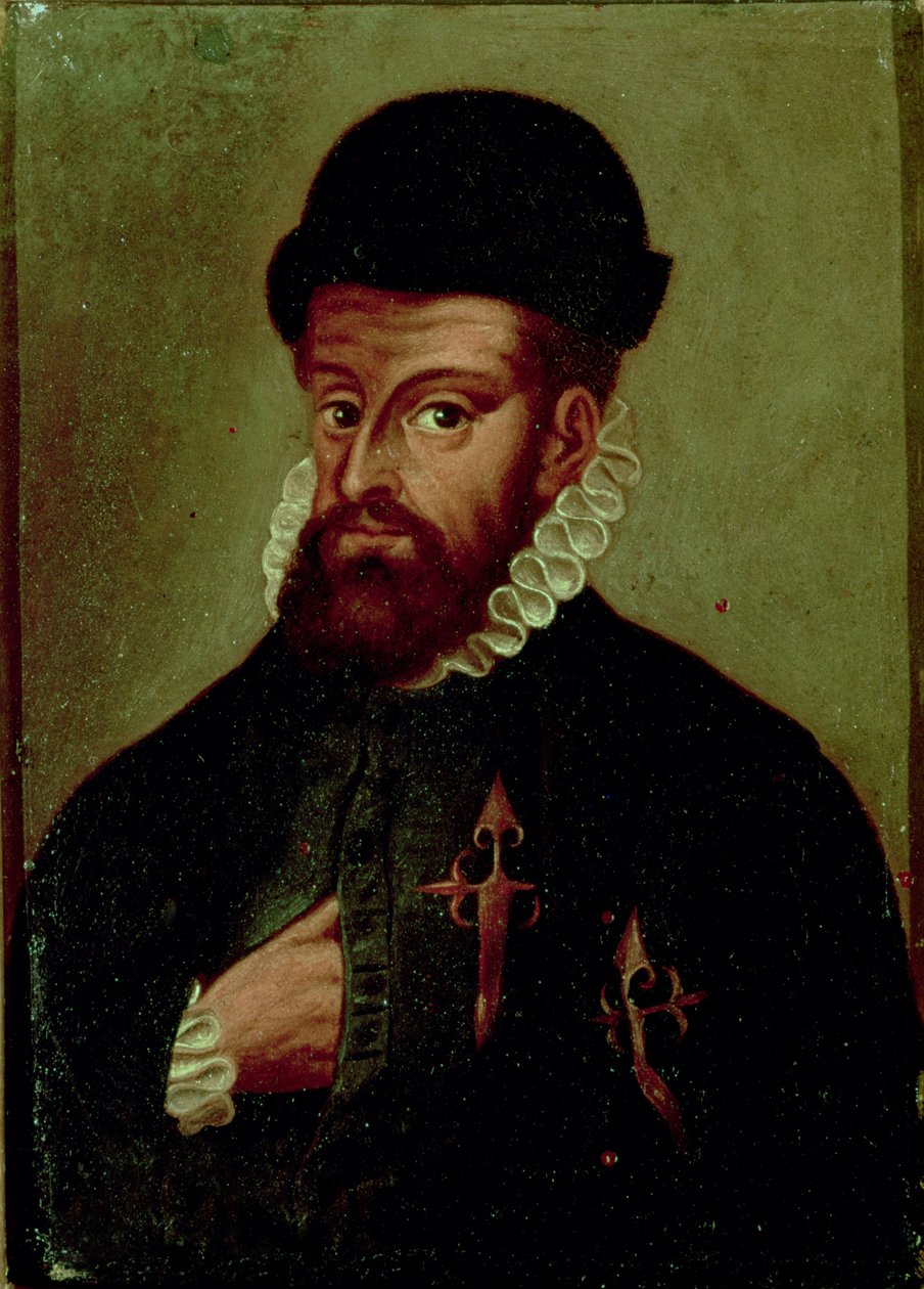 Francisco Pizarro (1478-1541) Spanish Conquistador by Spanish School