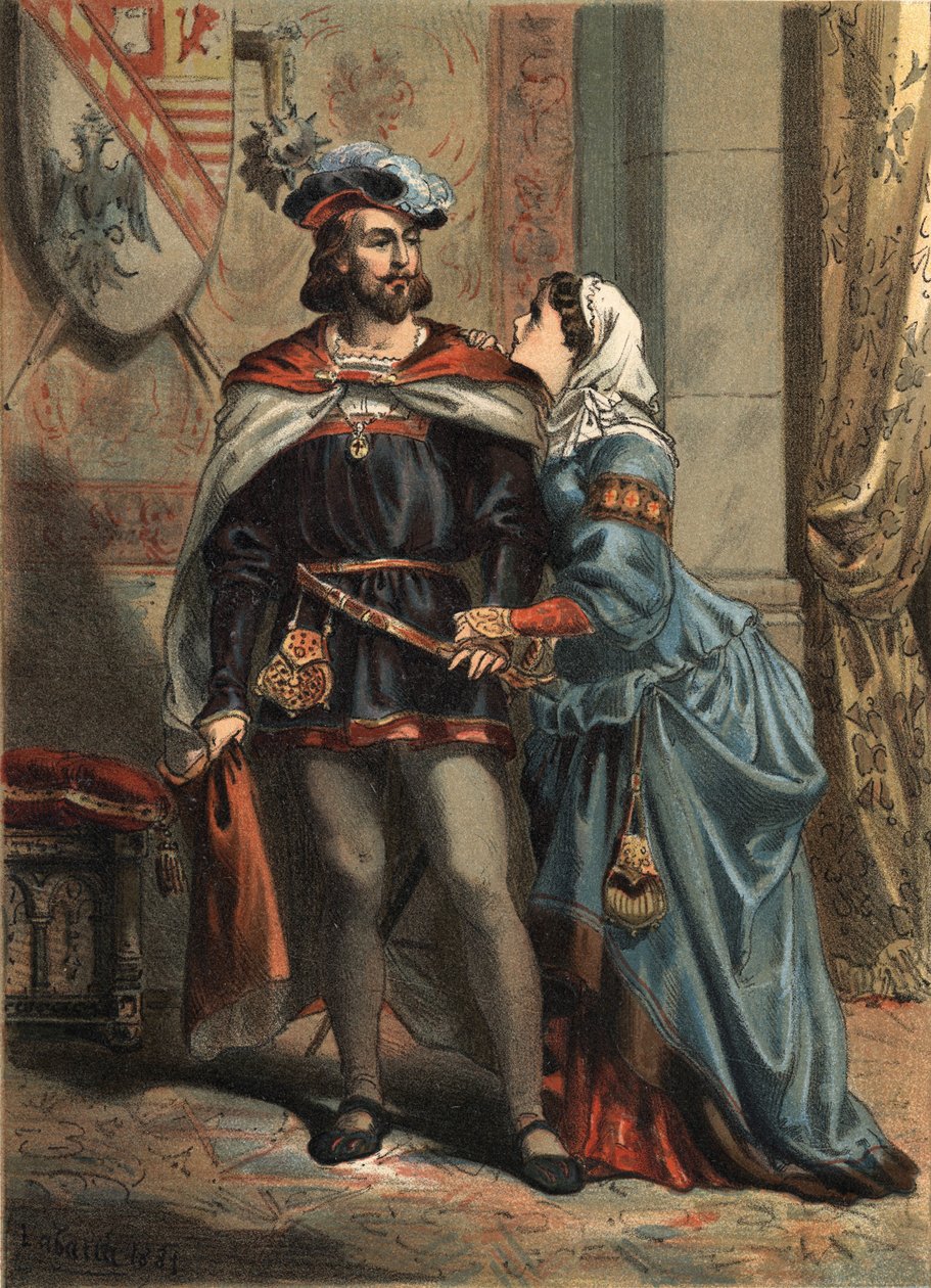 Jeanne of Spain known as La Folle (1479-1555), Queen of Castile and her spouse Philippe Le Beau (1478-1506), King of Spain and Archduke of Austria in 