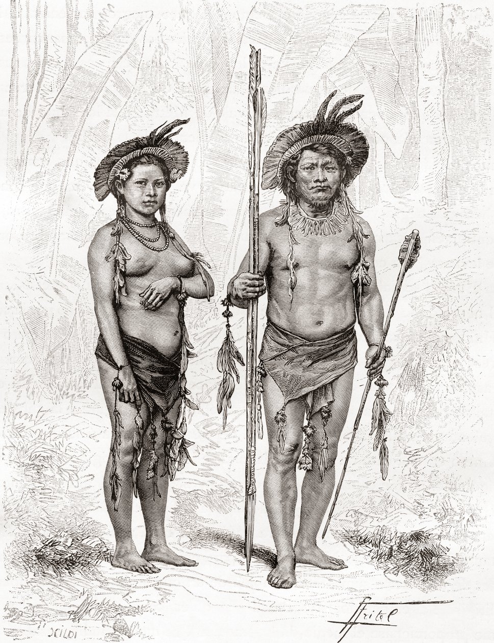 Native Indians from Rio Branco, South America by Spanish School