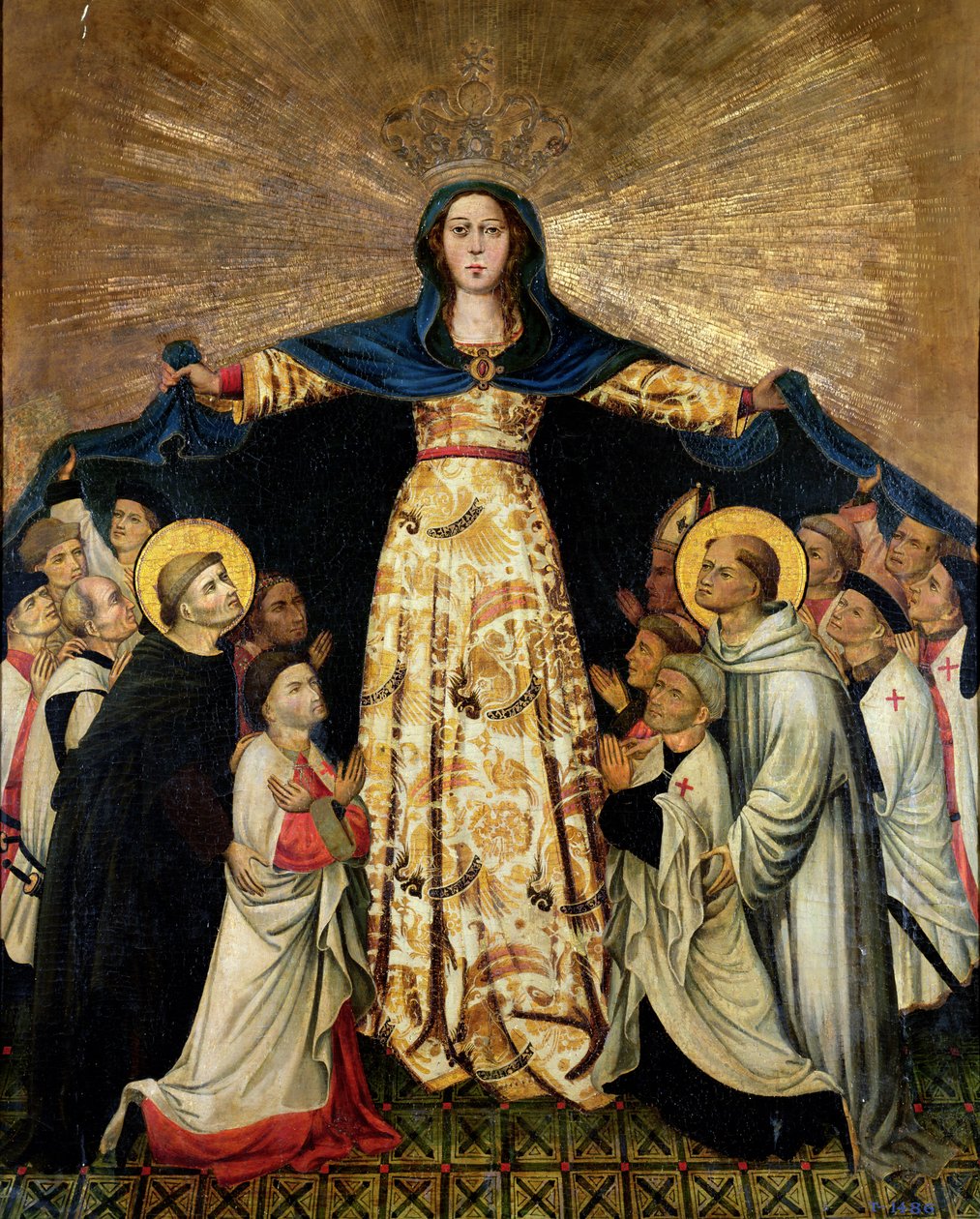 Our Lady of Grace and the Masters of the Order of Montesa by Spanish School