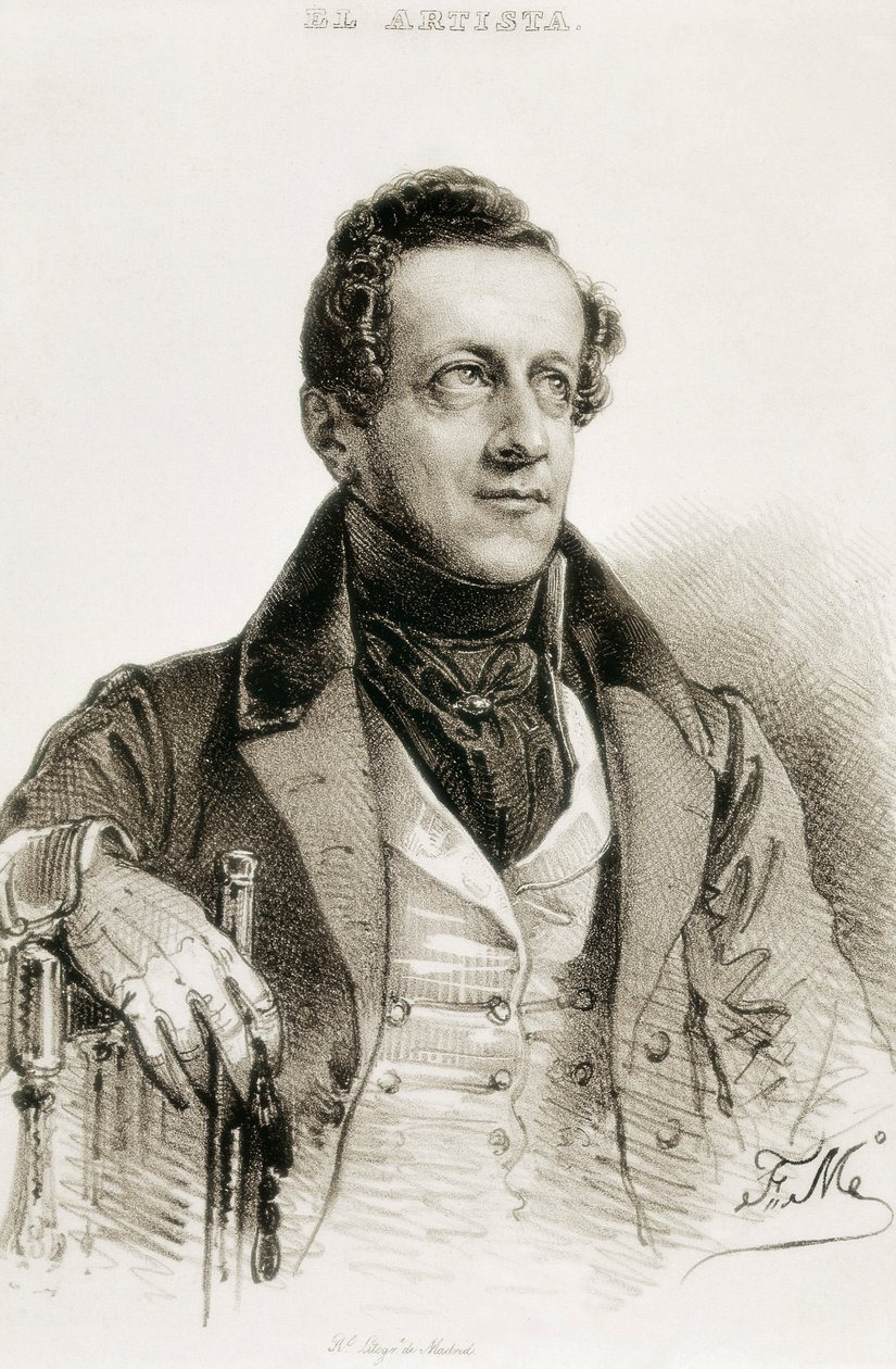 Portrait of Angel de Saavedra y Ramirez Baquedano, Duke of Rivas by Spanish School