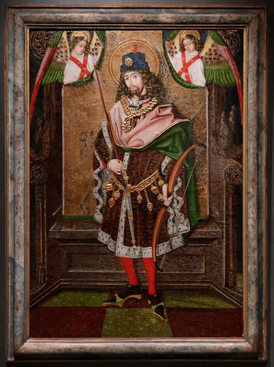 Saint Sebastian. Origin parish church of Piedratajada (Zaragoza). 15th century by Spanish School