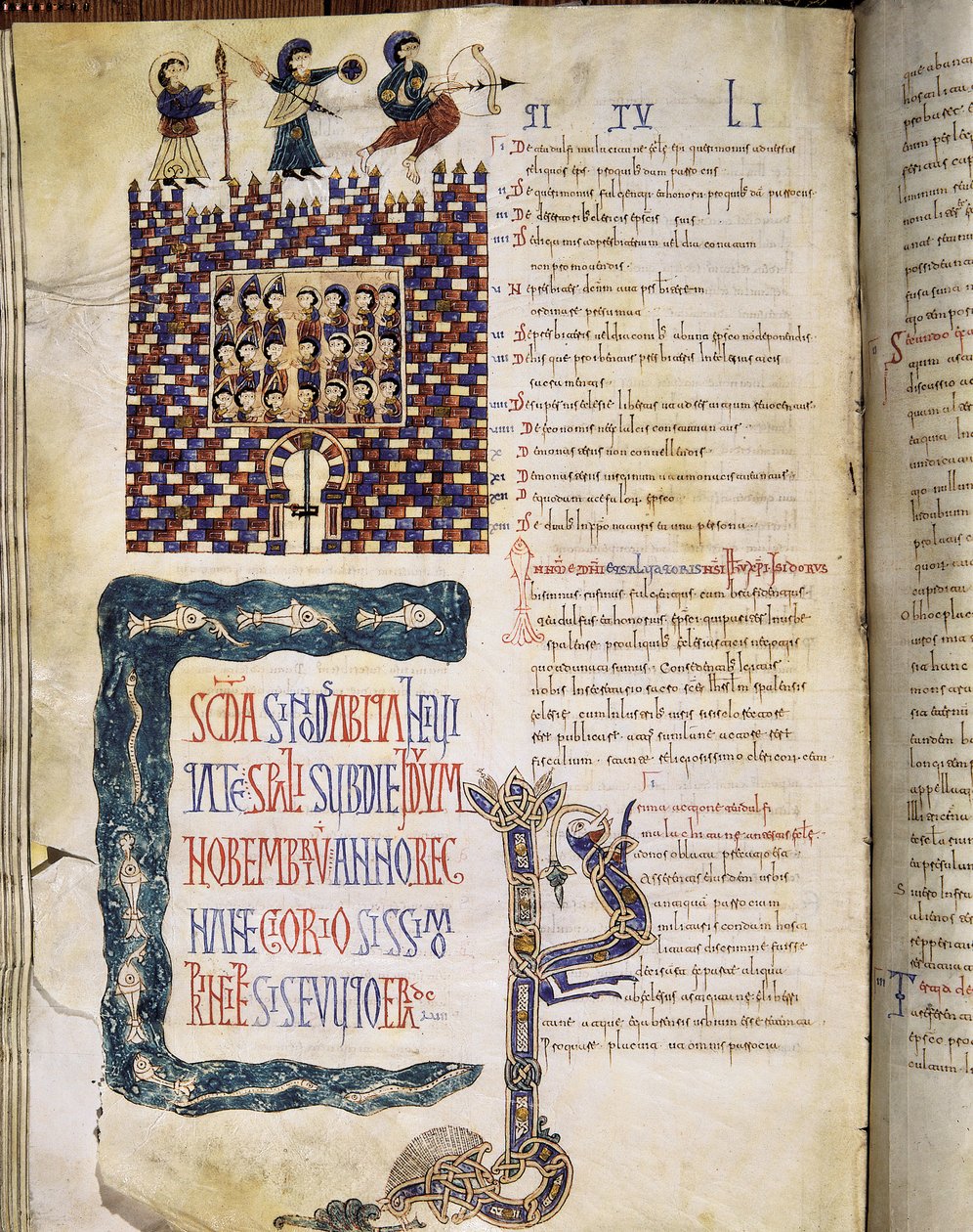 The Hispalense II Council in 619, Page from the Glosas Emilianenses, 992-994 by Spanish School