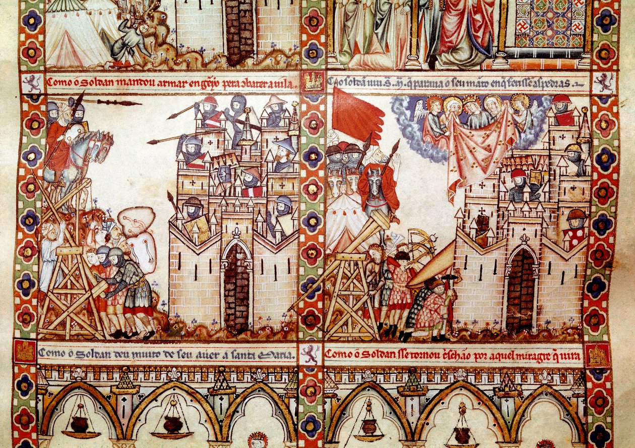 The Saracens Besieged a Christian City (detail) by Spanish School