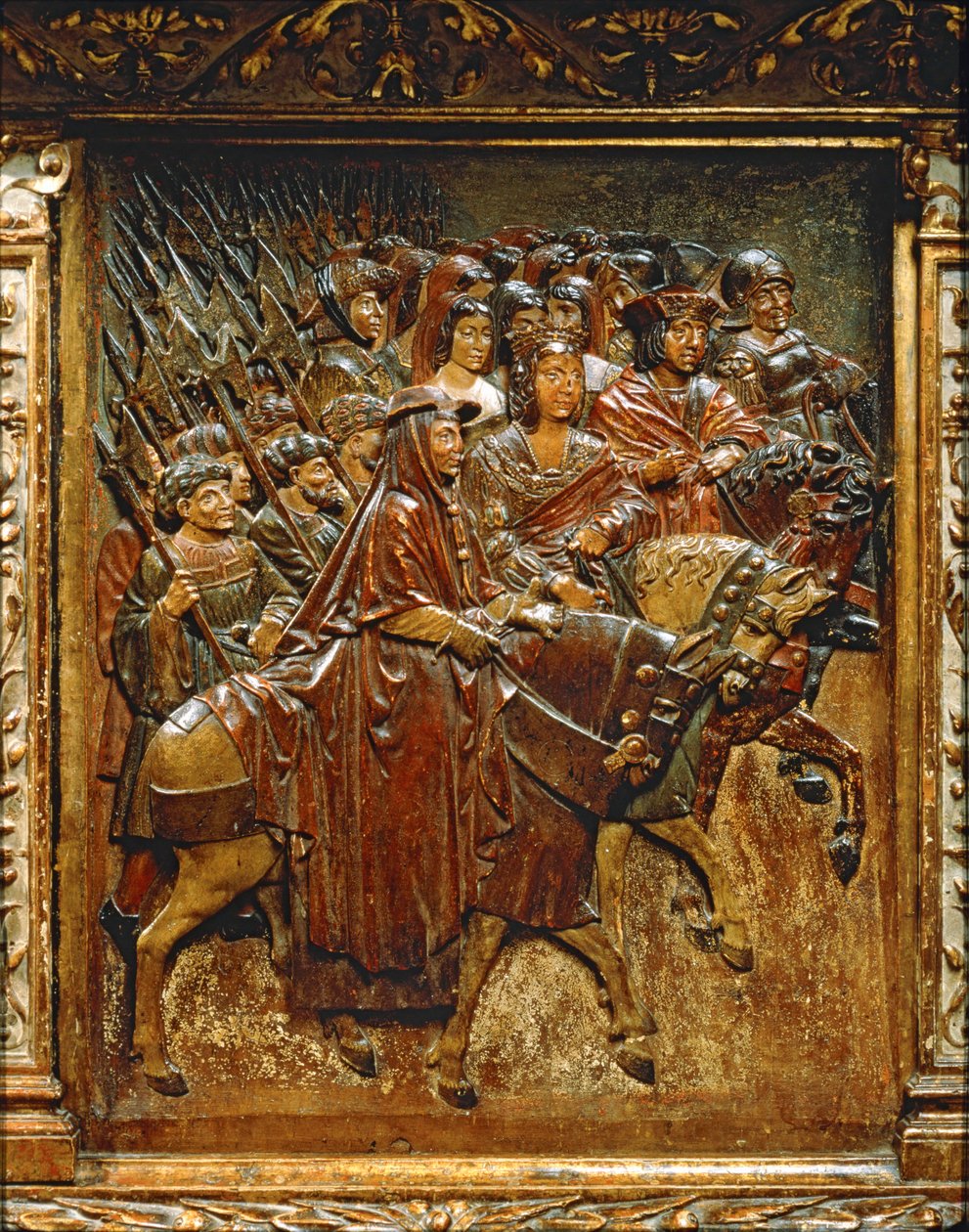The Court of the Catholic Kings at the Surrender of Granada to Castile by Spanish School