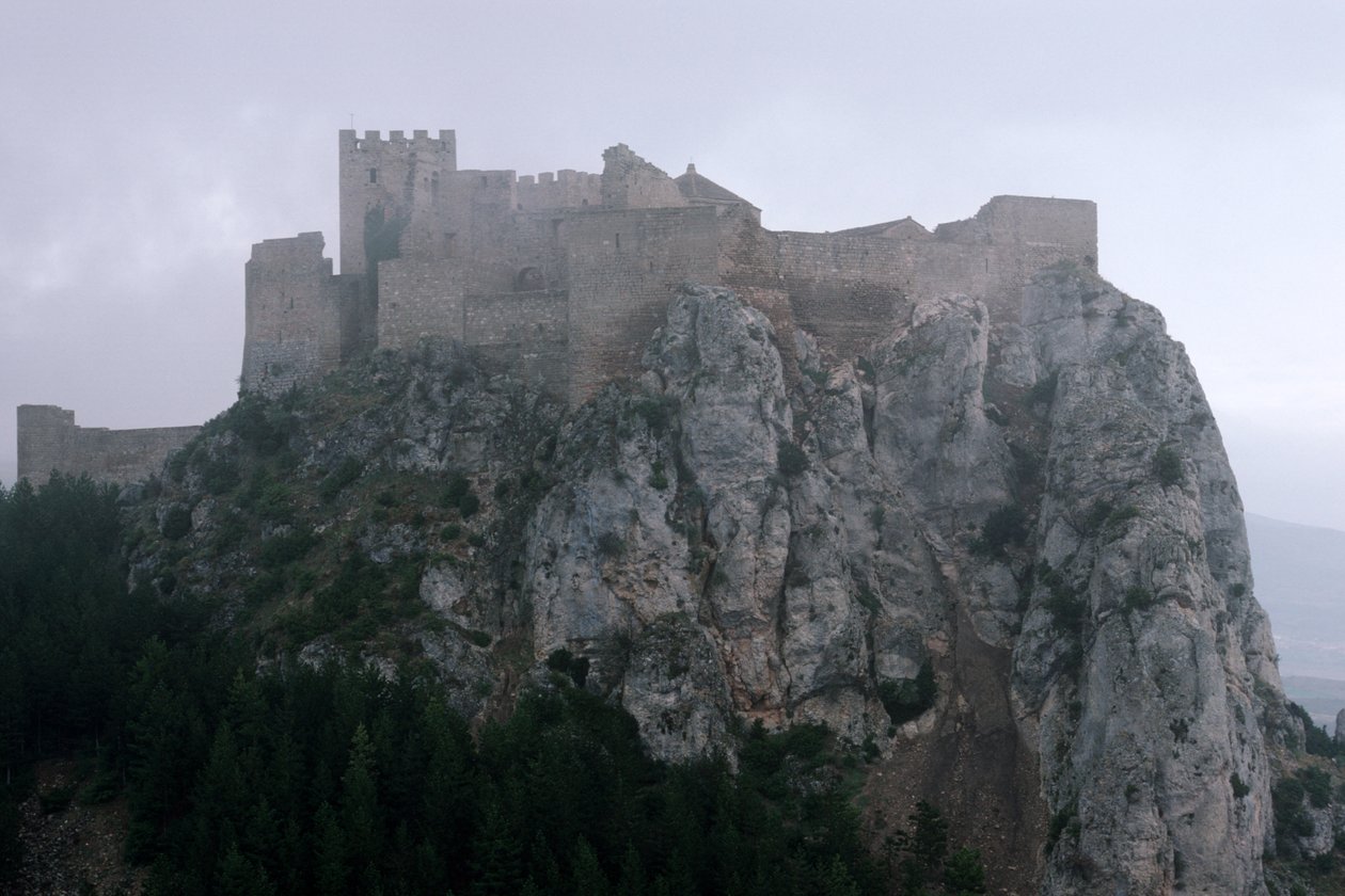 View of Loarre castle by Spanish School