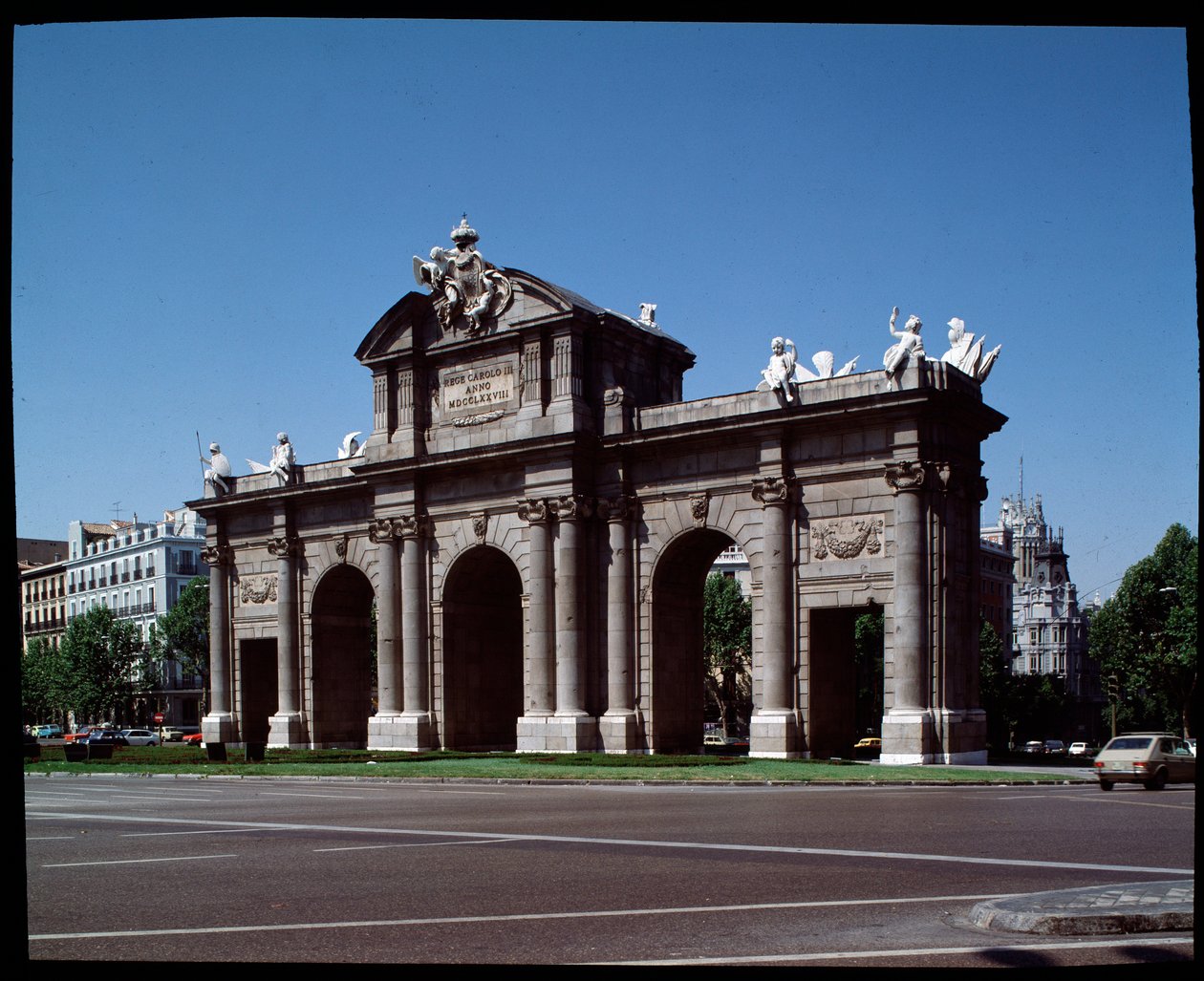 View of the Alcala gate by Spanish School