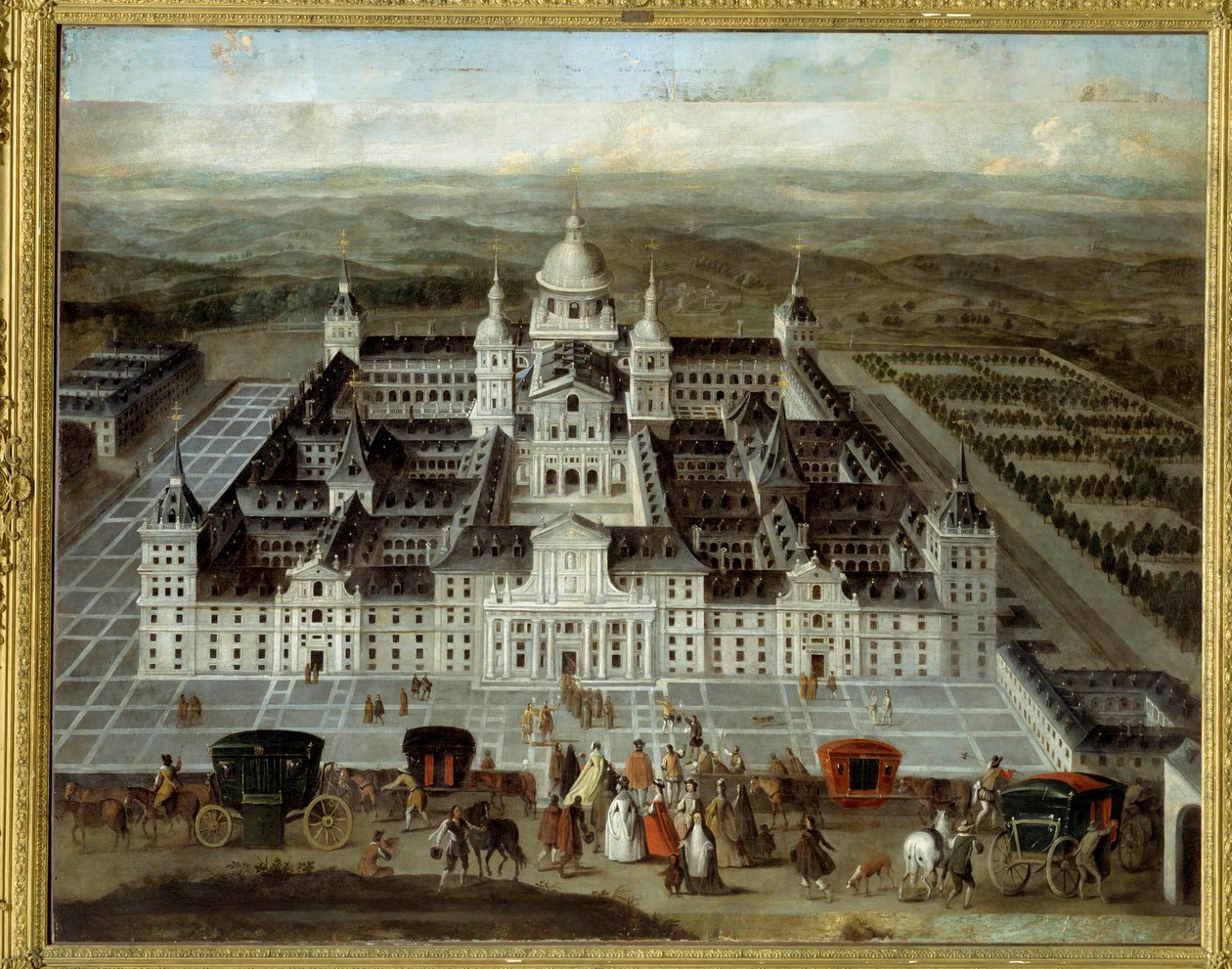 View of the Escorial Palace in Spain built by Philip II in the 16th century by Spanish School