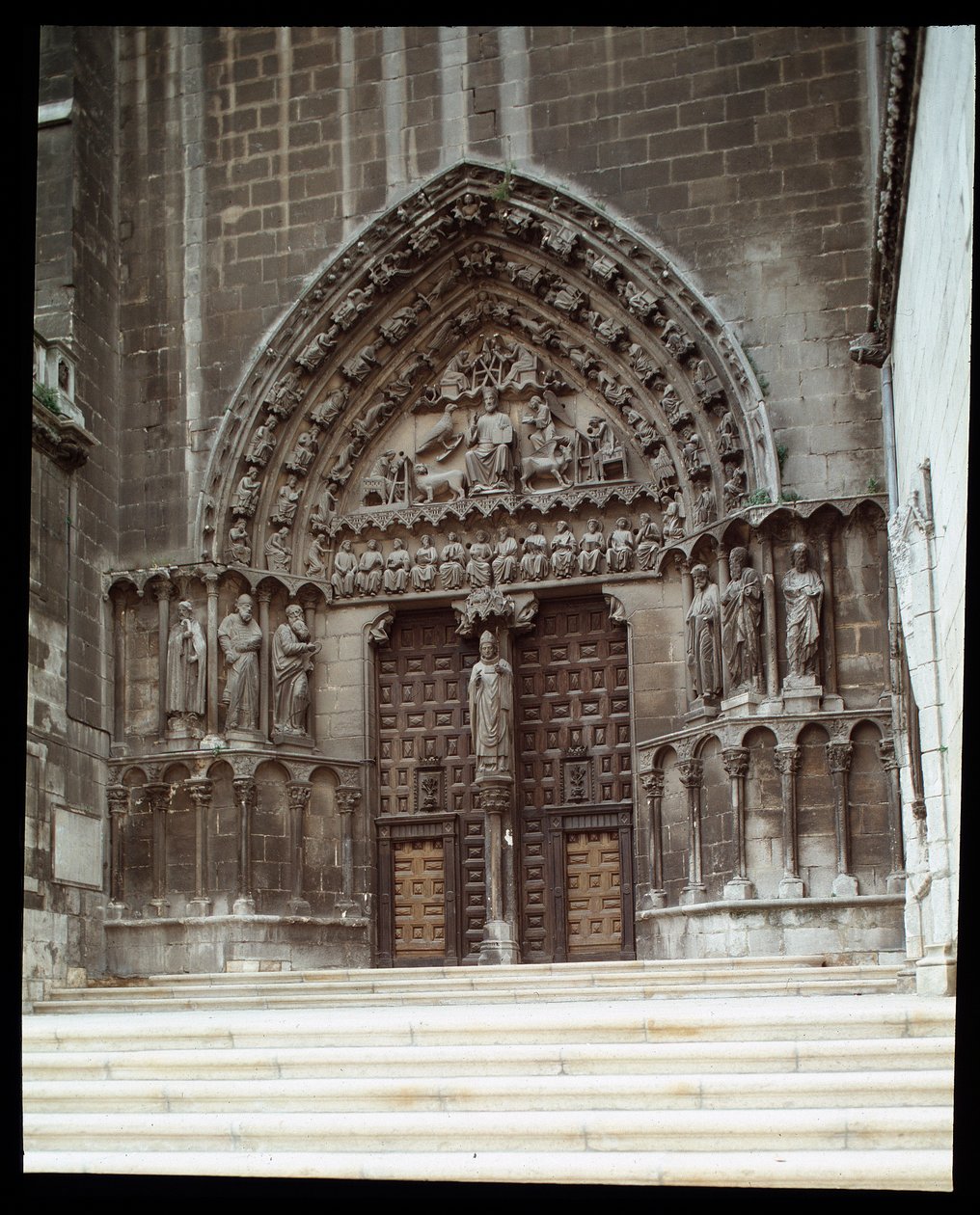 View of the Sacramental Portal (Sarmental) of the Cathedral Santa Maria in Burgos by Spanish School