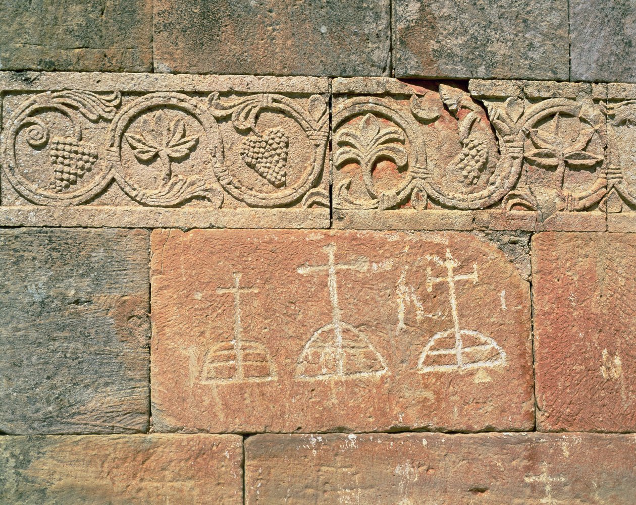 Detail of a frieze from the facade, Santa Maria de Lara, Quintanilla de las Vinas by Spanish School Spanish School