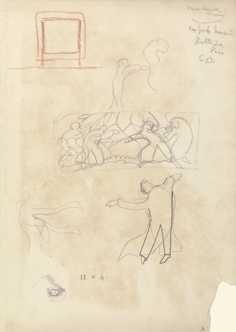 Study of Dancers, for the Cave of the Golden Calf by Spencer Frederick Gore