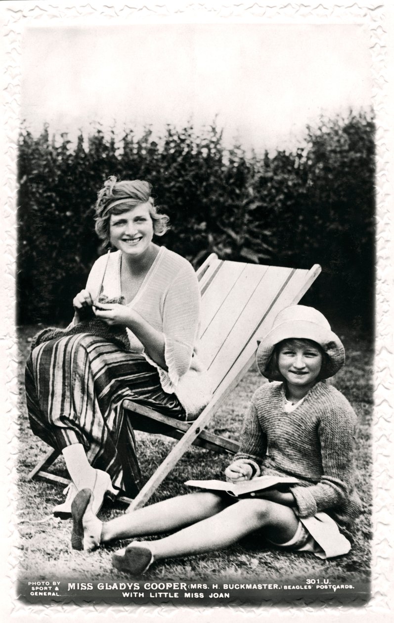 Gladys Cooper 1888-1971, English actress, with her daughter Joan, early 20th century by Sport and General