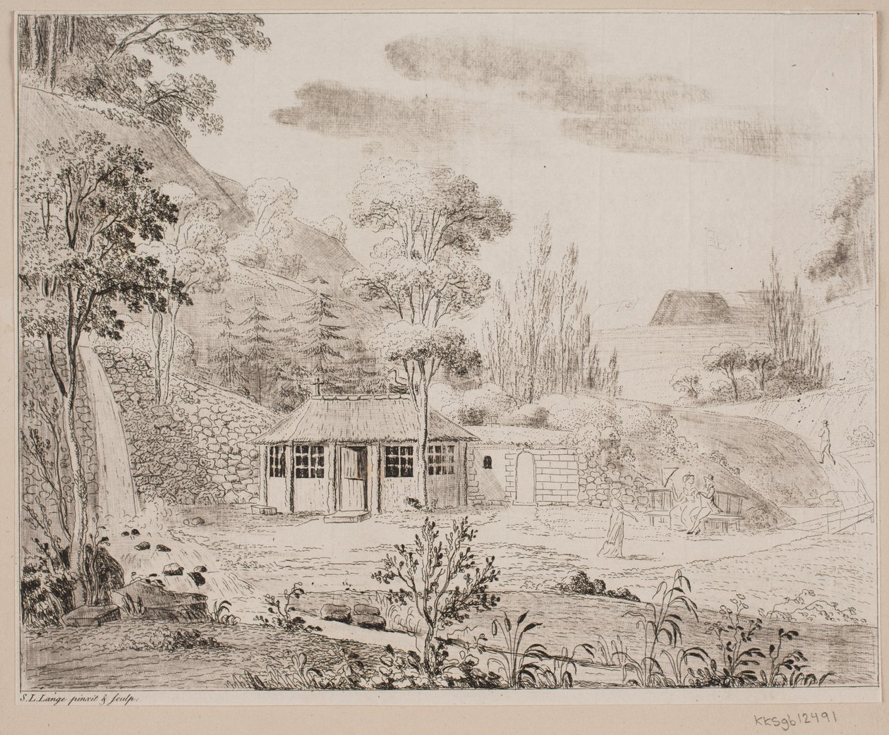 A Bathhouse at Liselund on Møn by Søren L. Lange