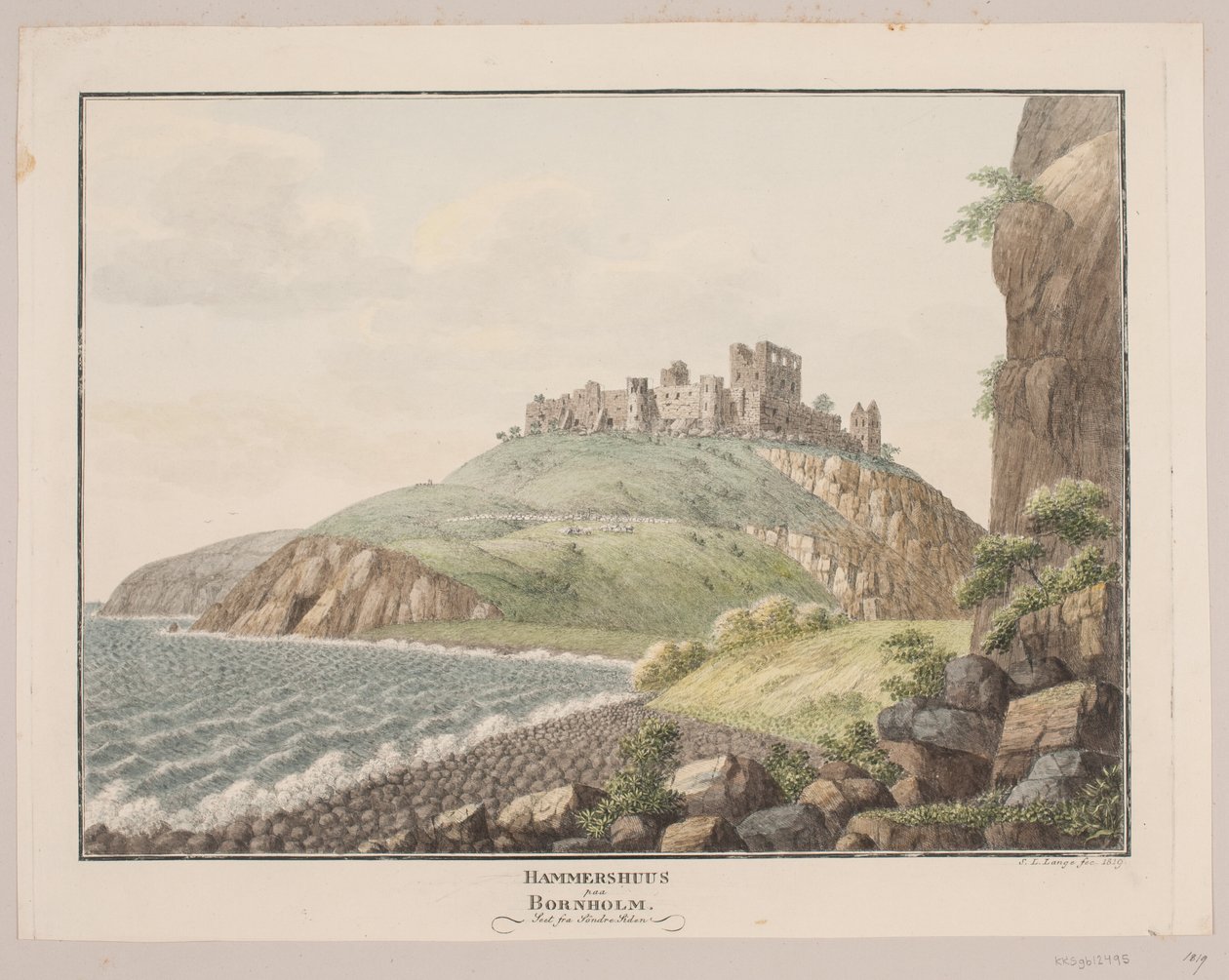 Hammershus on Bornholm, Seen from the South Side by Søren L. Lange