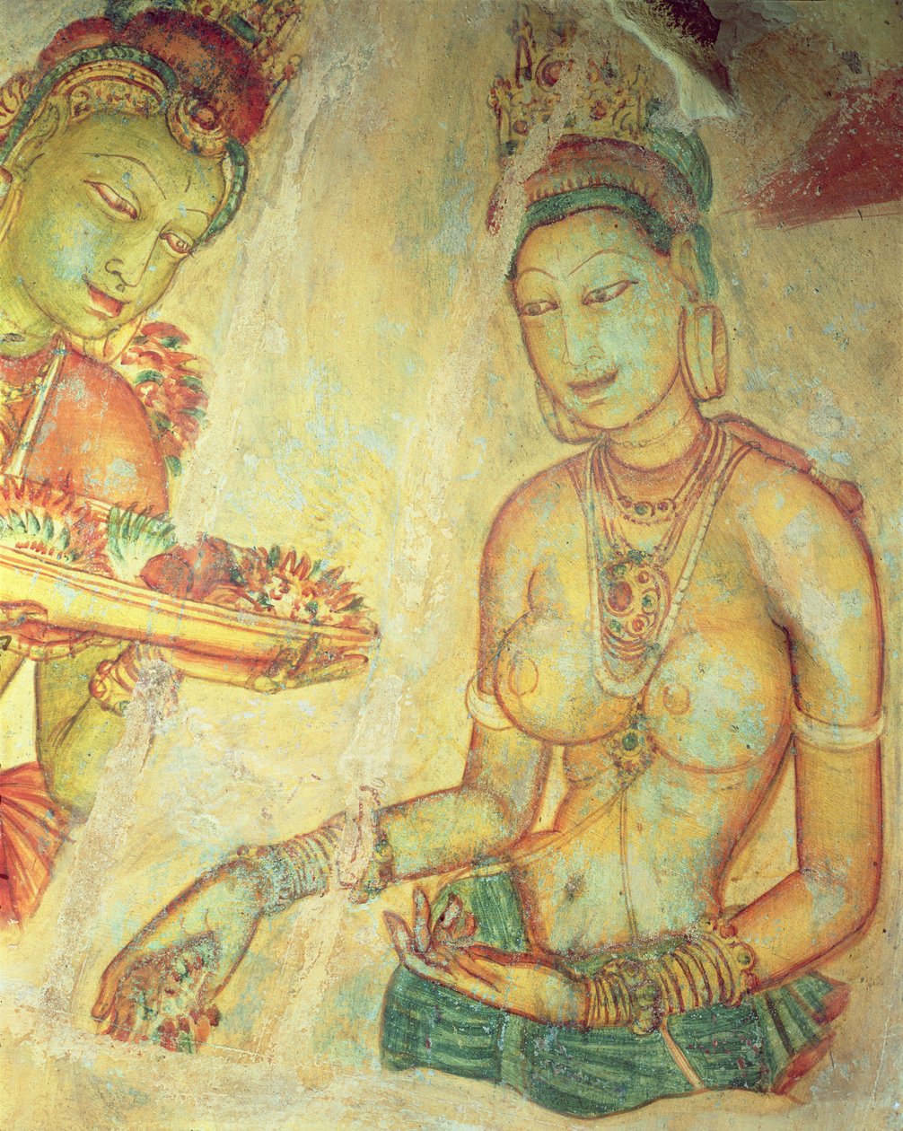 The Cloud Damsels (detail) by Sri Lankan School