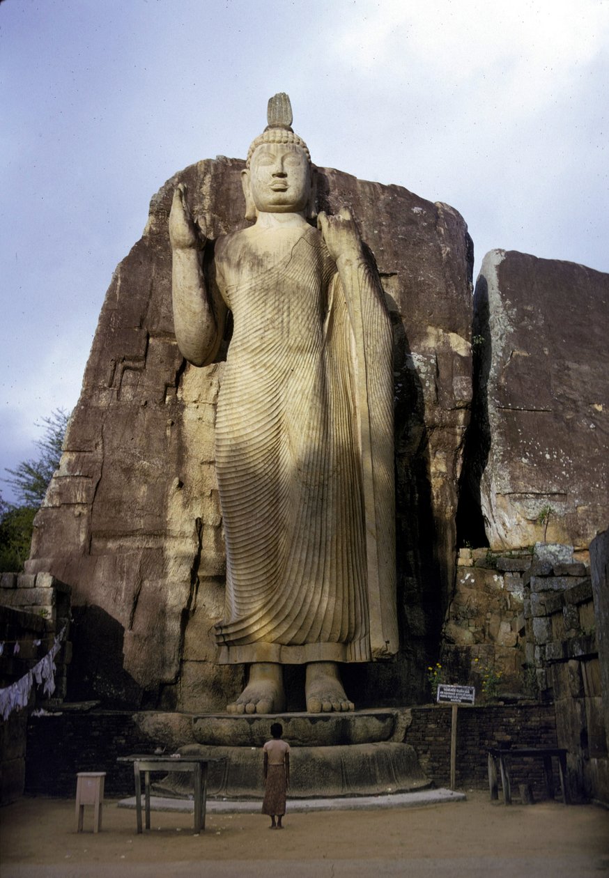 The great Buddha of Avukana. Sri Lanka. 5th century by Sri Lankan School