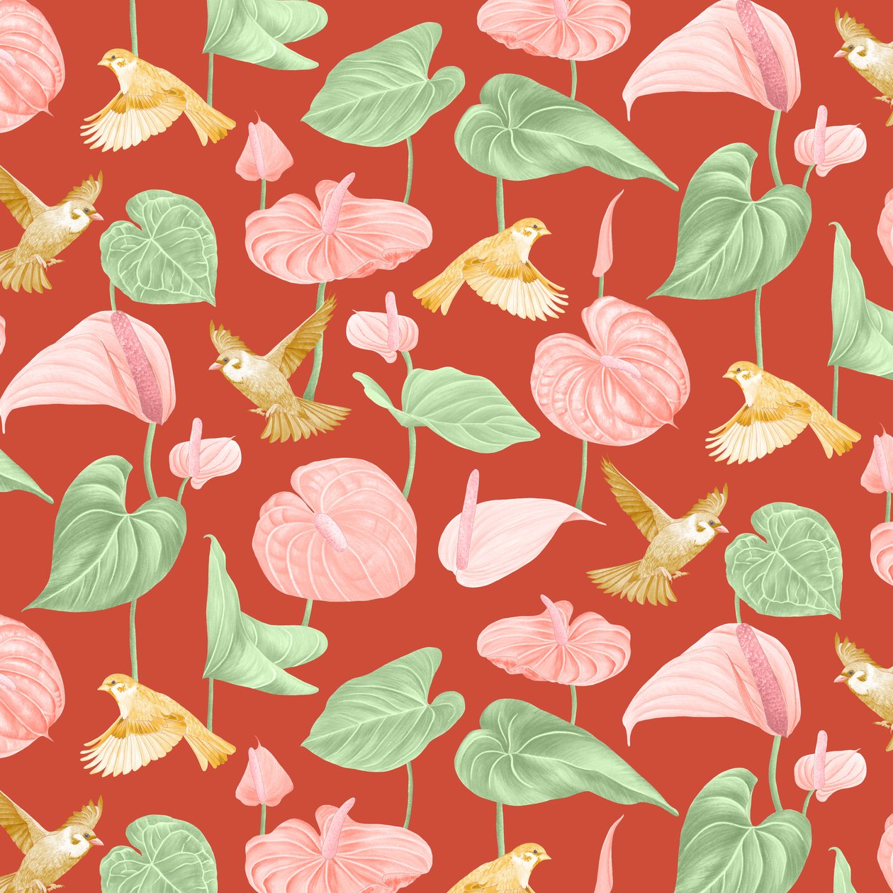 Anthurium Pattern by Stacy Hsu