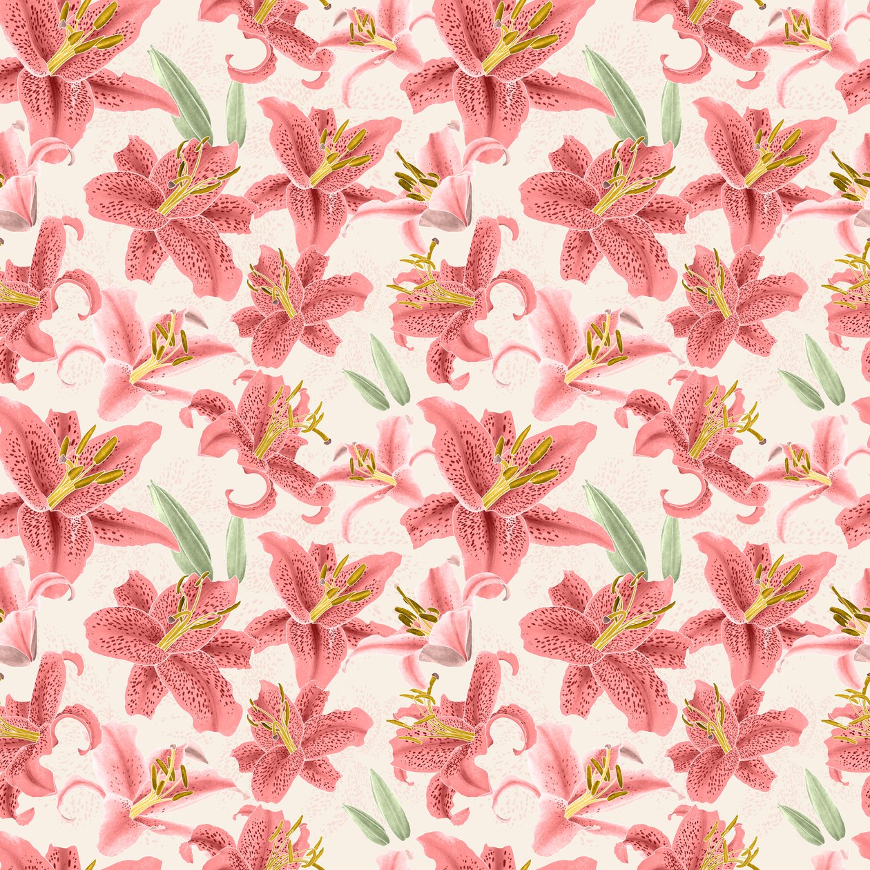 Tiger lily pattern by Stacy Hsu