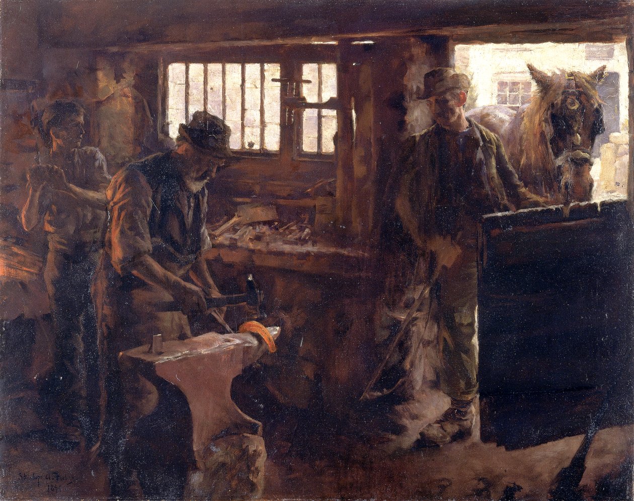 The Little Smithy by Stanhope Alexander Forbes