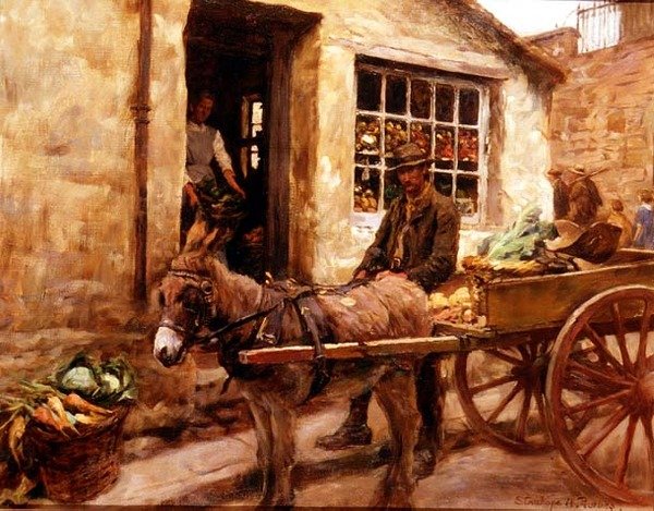 The Vegetable Cart by Stanhope Alexander Forbes