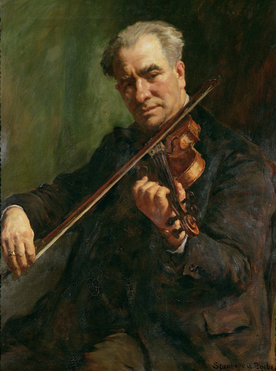 The Violinist: Walter Barnes, the conductor of the Penzance Orchestral Society, c.1933 by Stanhope Alexander Forbes