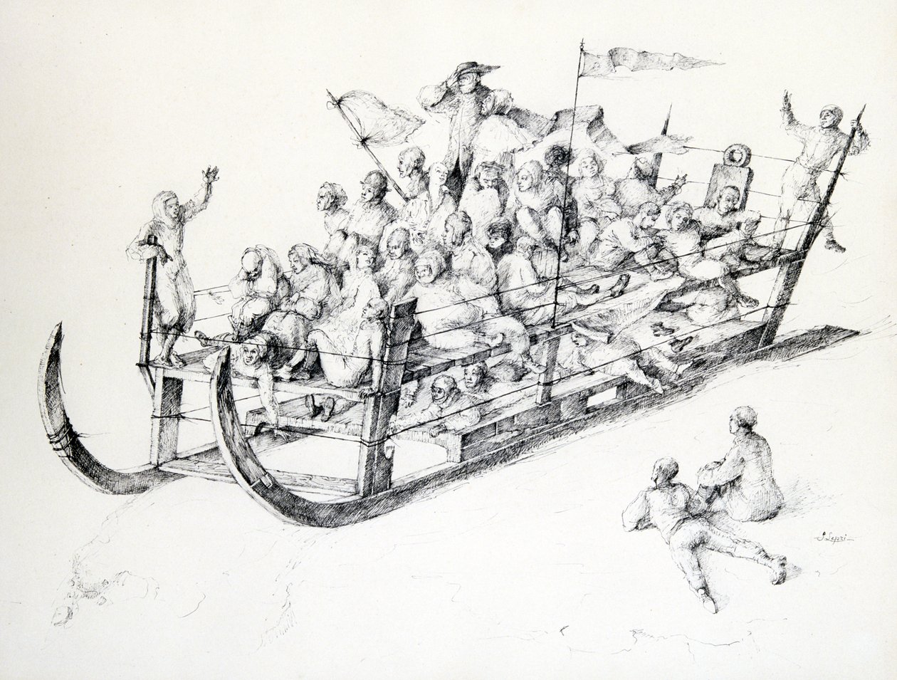 Le Traineau, c1850-1890 by Stanislas Lepine