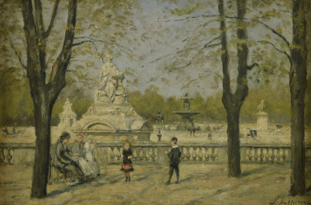 Place de la Concorde, view from the Tuileries terrace, ca. 1880 by Stanislas Victor Edouard Lepine