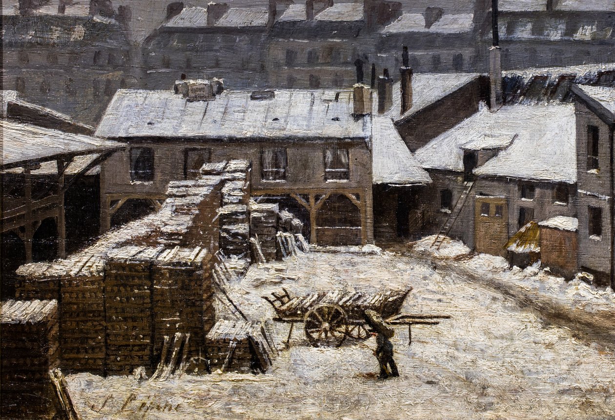 Snow in Paris by Stanislas Victor Edouard Lepine