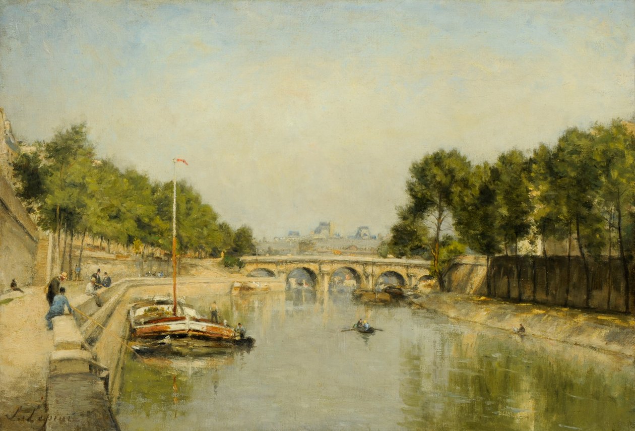 The Banks of the Seine in Spring by Stanislas Victor Edouard Lepine