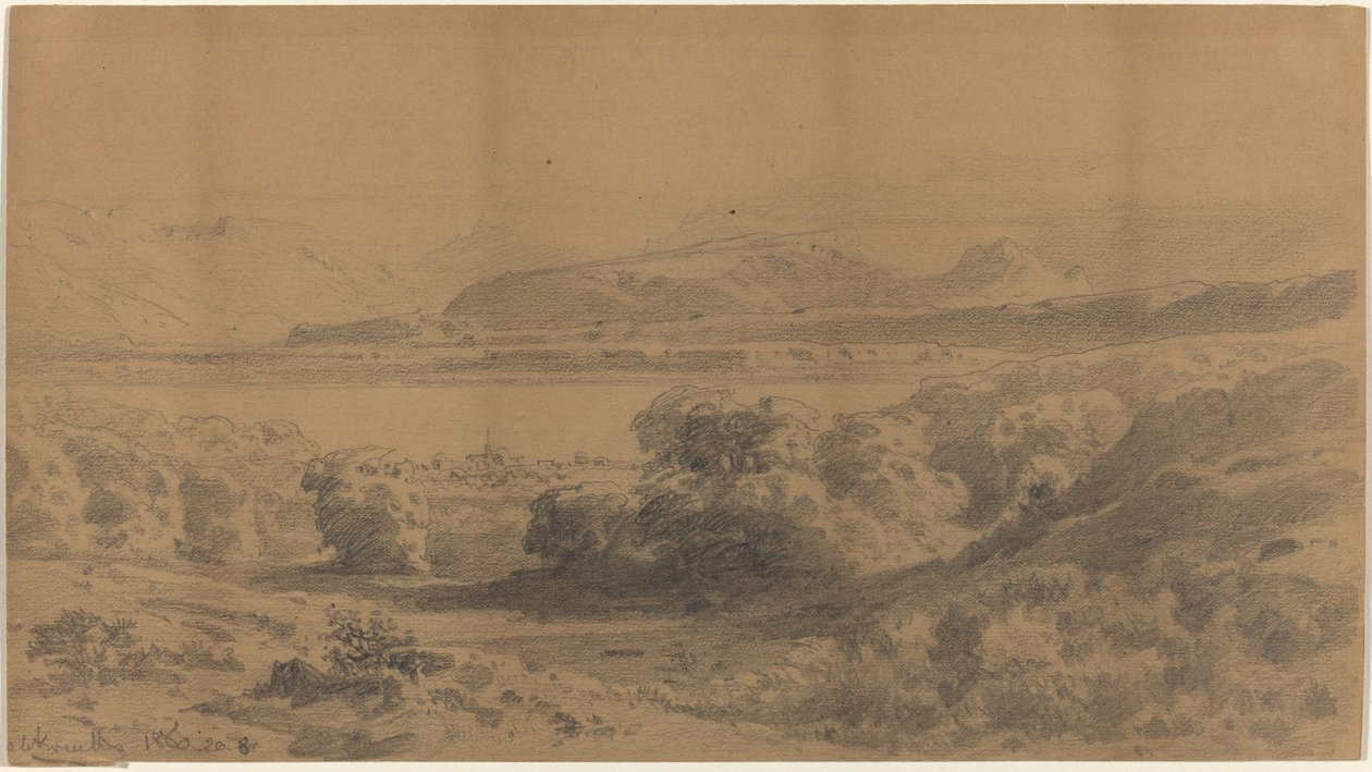Panorama on a Mountain Lake by Stanislaus Graf von Kalckreuth
