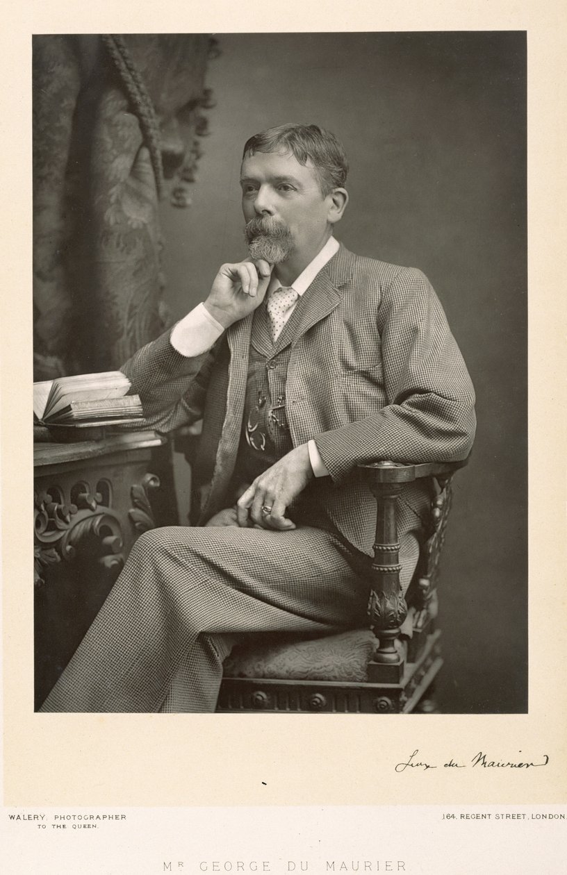George du Maurier, artist, cartoonist and novelist, portrait photograph by Stanislaus Walery